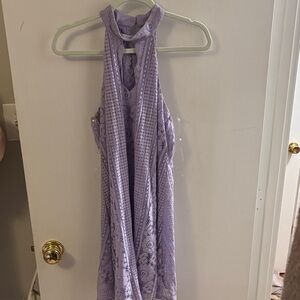 Miami Lavender Lace Mini Dress